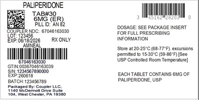 Label (65162 282 03 Paliperidone Er 6mg 67046 1630 30)